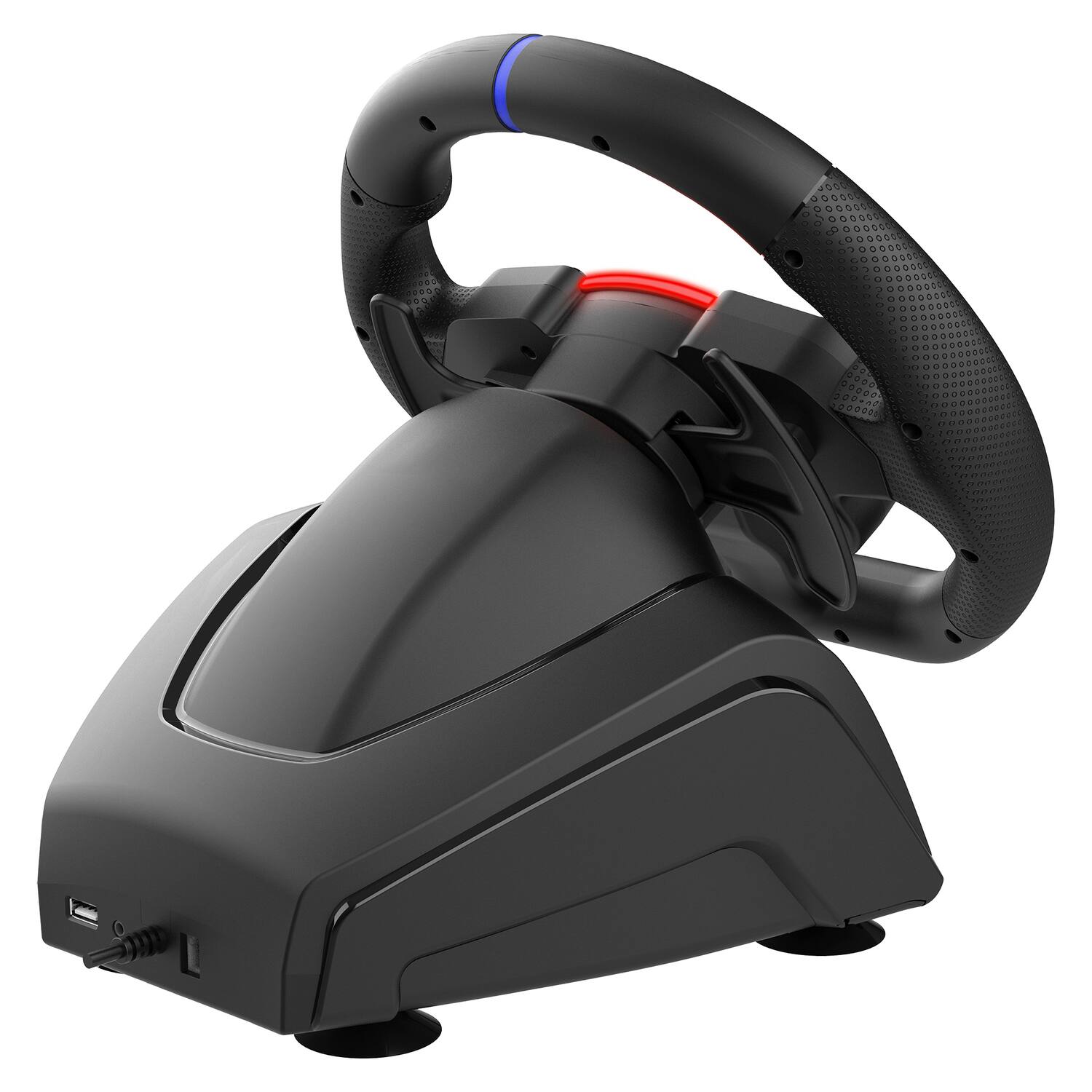 Alt View 7. Subsonic - 270 GT5 Racing Wheel with Pedal Set, Dual LED Sticks for PS5, PC - Black.