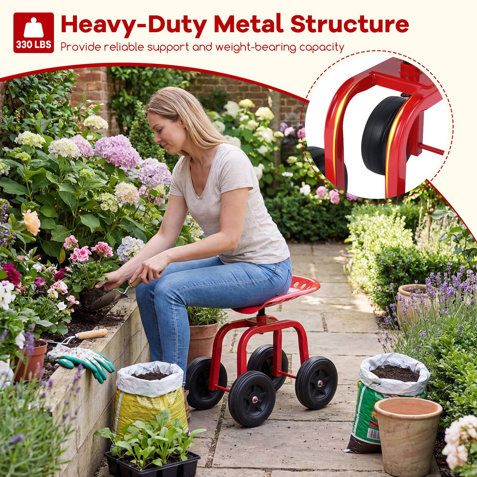 Heavy-Duty Metal Structure  
330 LBS  
Provide reliable support and weight-bearing capacity