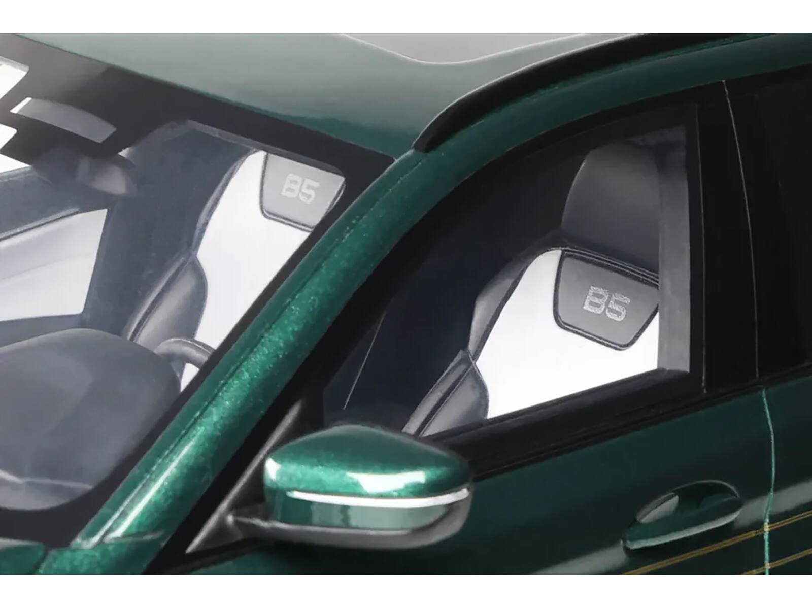 Angle. GT Spirit - 2023 BMW Alpina B5 Touring Green Metallic 1/18 Model Car by GT Spirit - Green Metallic.