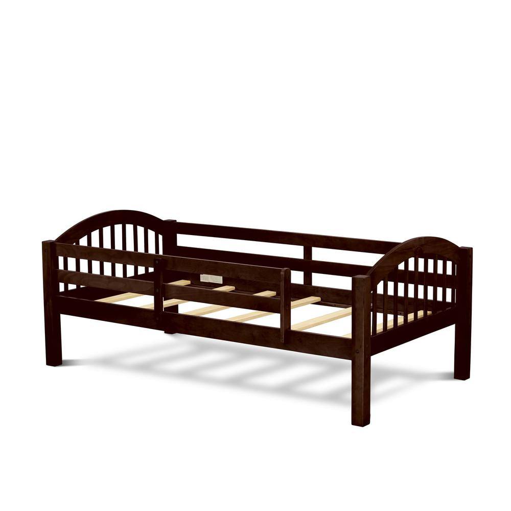 Back. East West Furniture - Verona Twin Bunk Bed in Java Finish - Java.