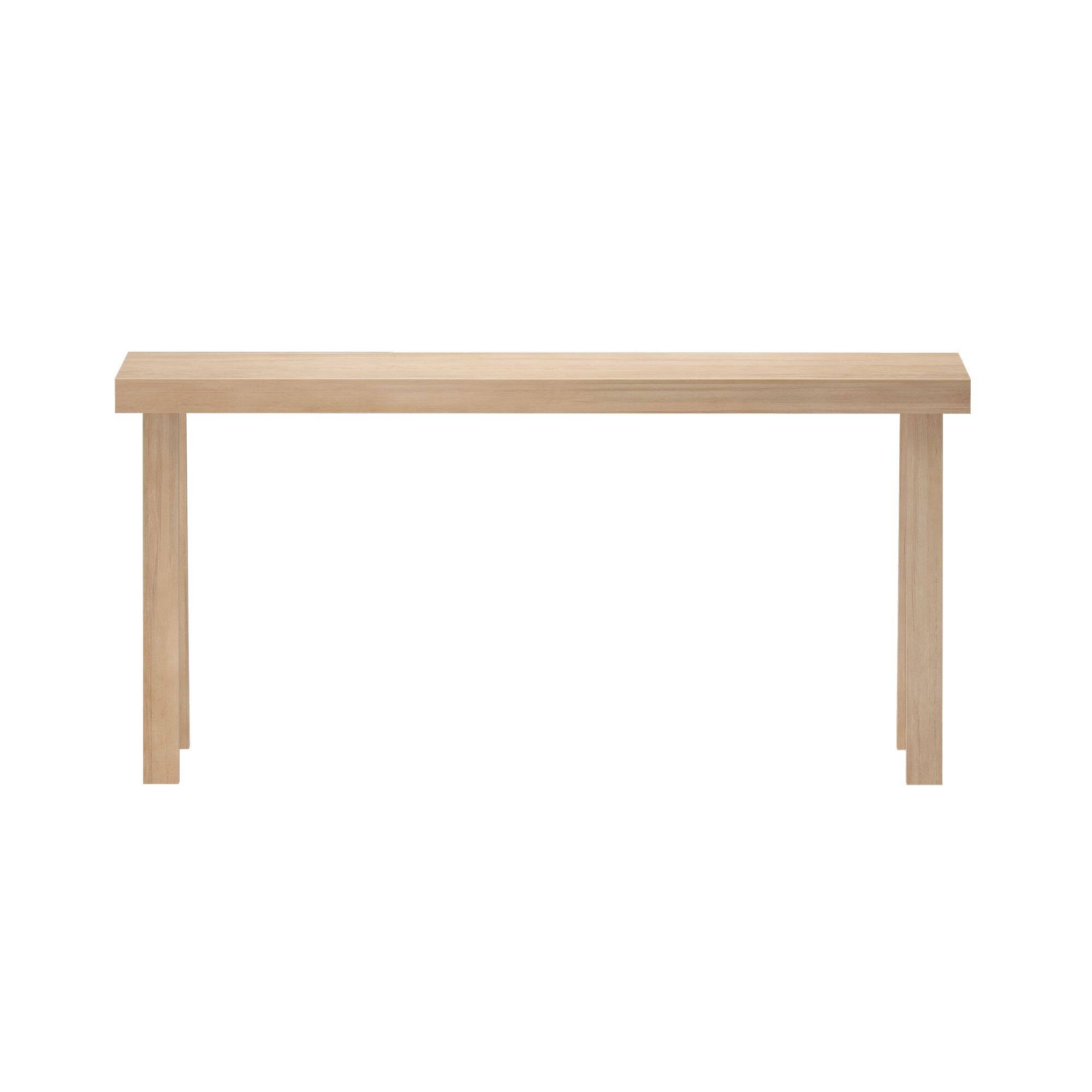 Alt View 3. Plank+Beam - Classic Console Table (66in / 1680mm), Blonde - Blonde.
