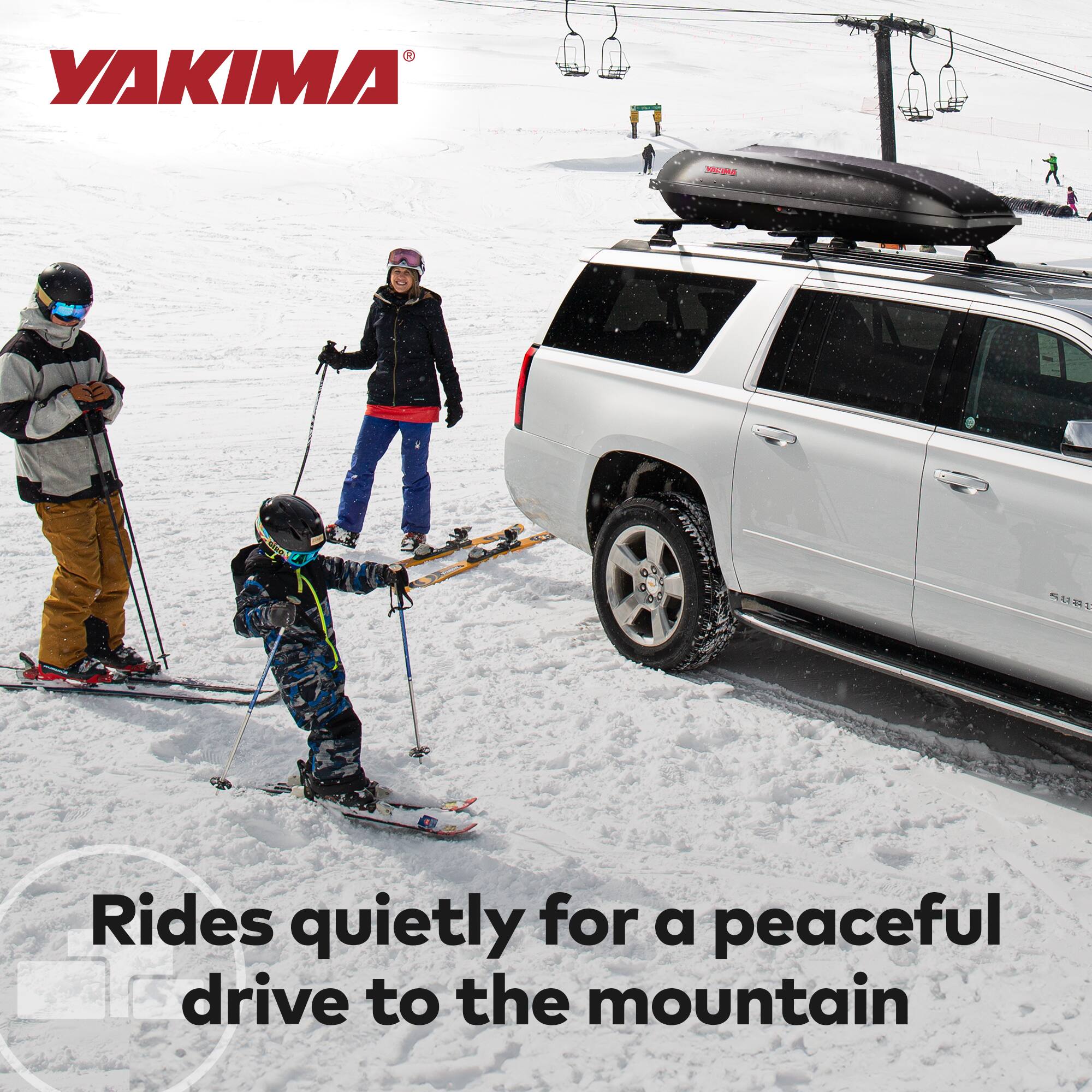 YAKIMA®

Rides quietly for a peaceful drive to the mountain