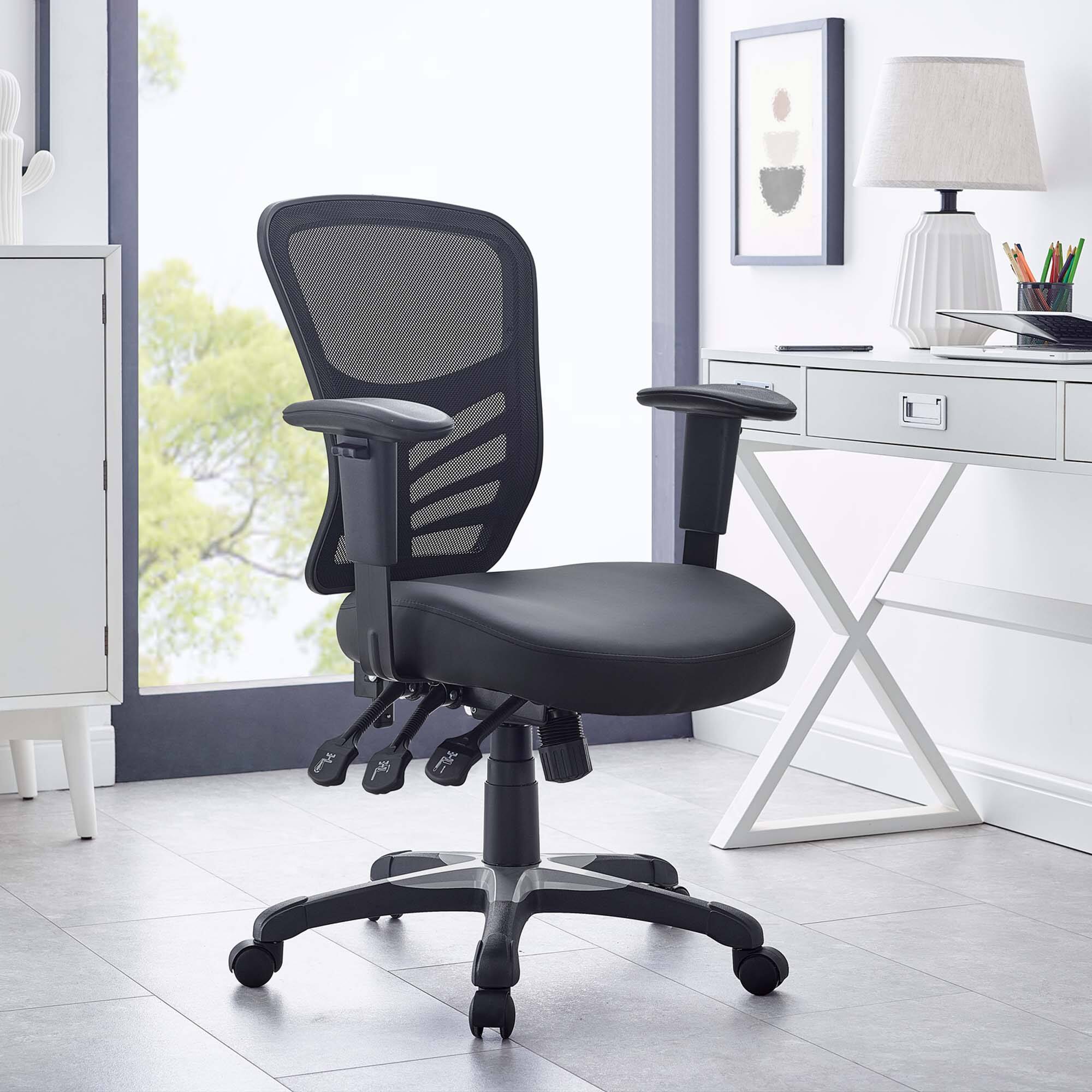 Alt View 7. Modway - Articulate Vinyl Office Chair by Modway - Black.