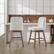 Alt View 13. OSP Home Furnishings - Finley 30" Swivel Barstool 2-Pack - Parchment/Med Oak.