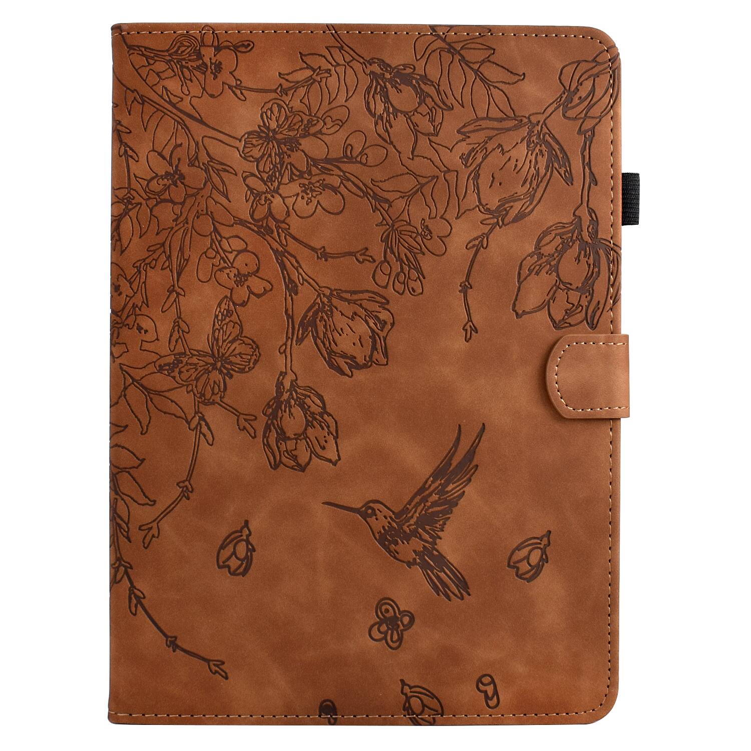 Alt View 5. Dteck - for Lenovo Tab M10 Plus (3rd Gen) 10.61" 2022 Embossed Folio Case,PU Leather Flip Card Slots Kickstand Tablet Cover - Brown.