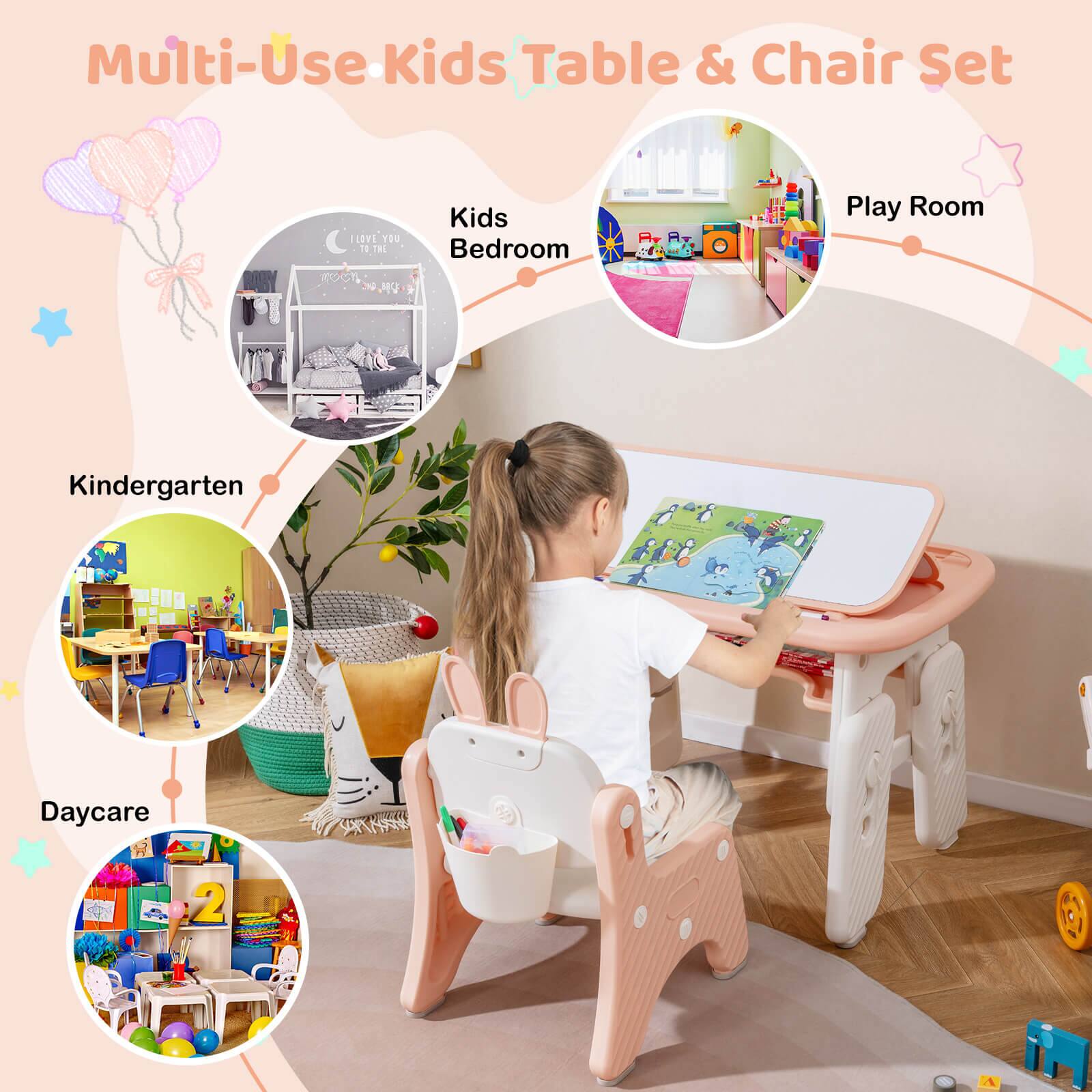 Multi-Use Kids Table & Chair Set

Kids Bedroom  
Kindergarten  
Daycare  
Play Room