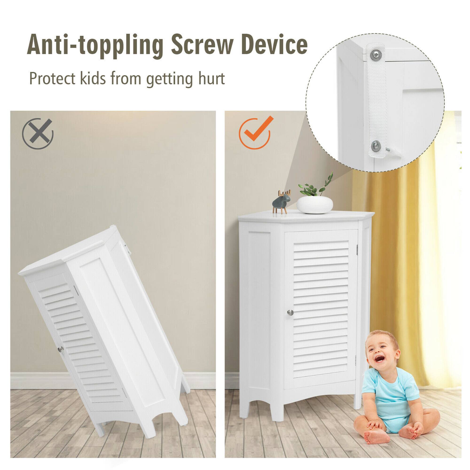 Anti-toppling Screw Device  
Protect kids from getting hurt