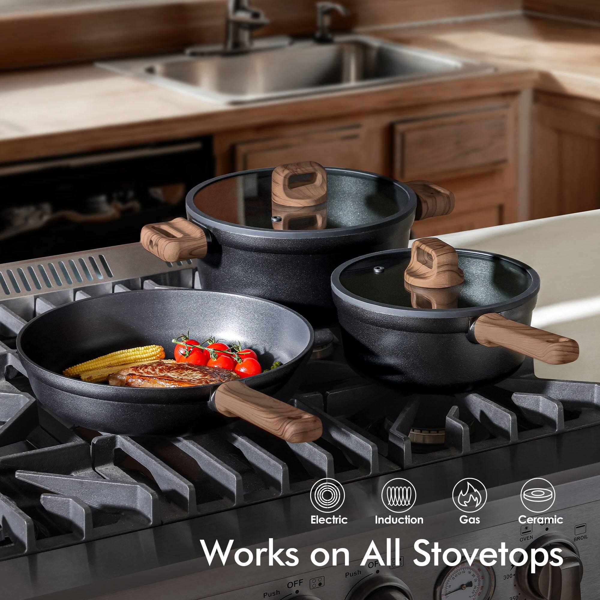 Electric Induction Gas Ceramic T OVEN BROIL Works on All Stovetops Push - 300 OFF 45 Push NO 350
