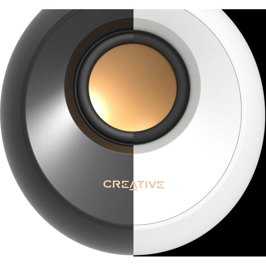 Alt View 3. Creative Labs - Creative Pebble 2.0 Speaker System - 4.40 W RMS - White - 100 Hz to 17 kHz - White.