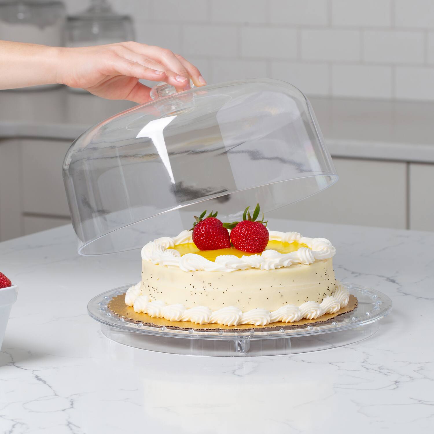 Back. Better Houseware - Better Houseware 885 Convertible 3-piece Clear-acrylic Cake Cover Set - clear.
