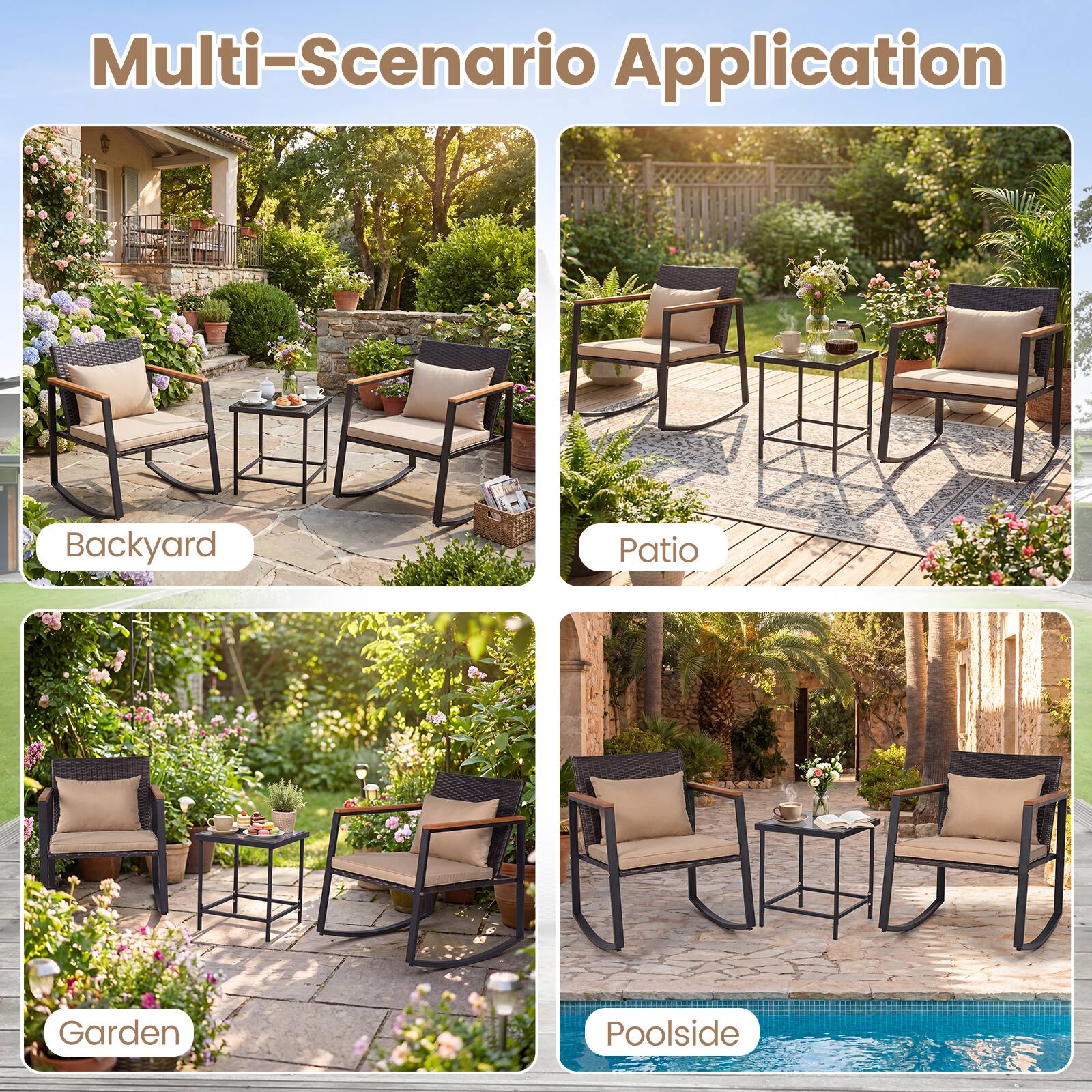 Multi-Scenario Application

Backyard

Patio

Garden

Poolside