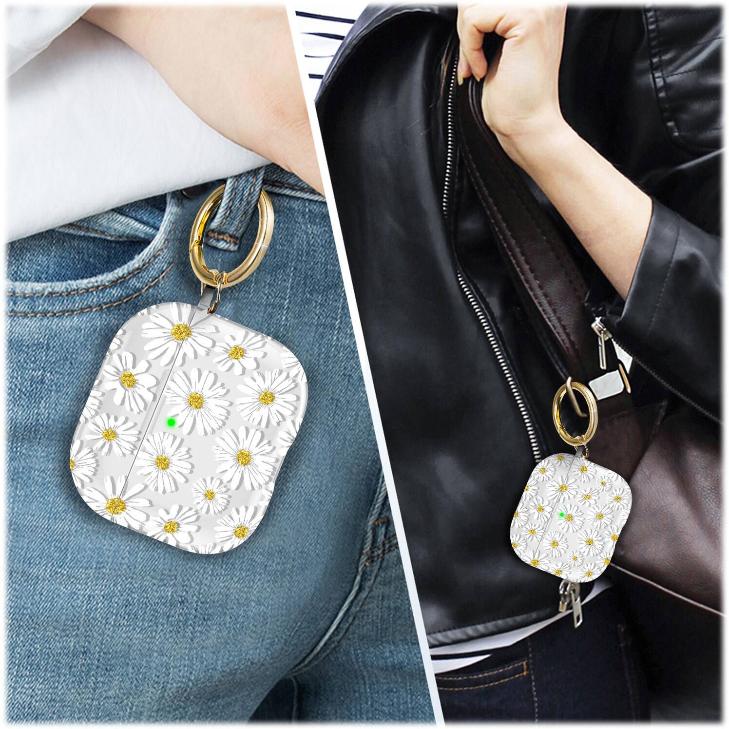 Alt View 15. SaharaCase - Empress Series Marble Case for Apple AirPods (3rd Generation) - Transparent.