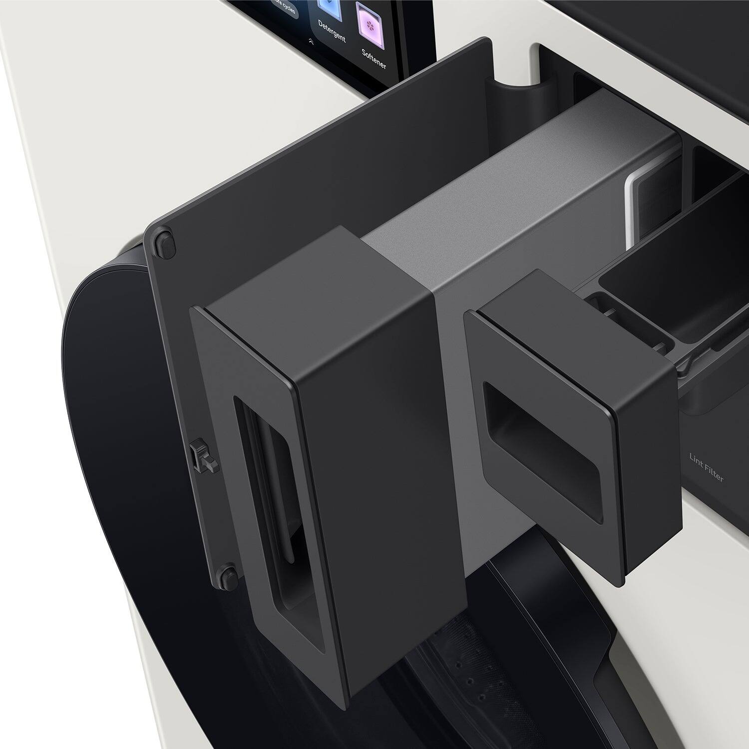 Detergent, Softener, Lint Filter