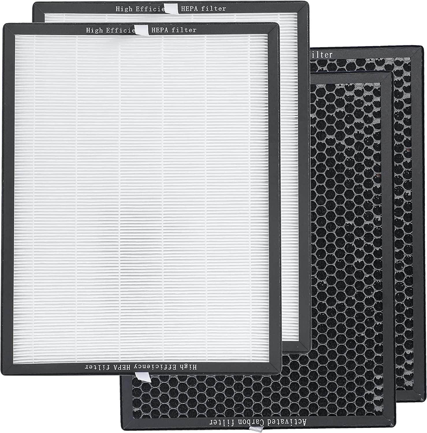 Black+Decker - Replacement Air Purifier Filter, AF4, Dual HEPA & Activated Carbon Filter, For BAPUV250 - WHITE