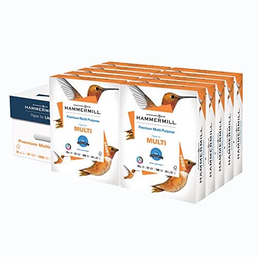 Hammermill - Printer Paper, Premium Multipurpose Paper 20 lb, 8.5 x 11-10 Ream (5,000 Sheets) - 97 Bright, Made in the