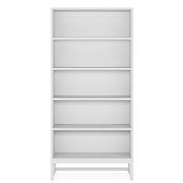 Kadyn - Bookshelf, Tall Library Shelf - Sturdy Construction for Heavy Hardbacks, Figures & More - White