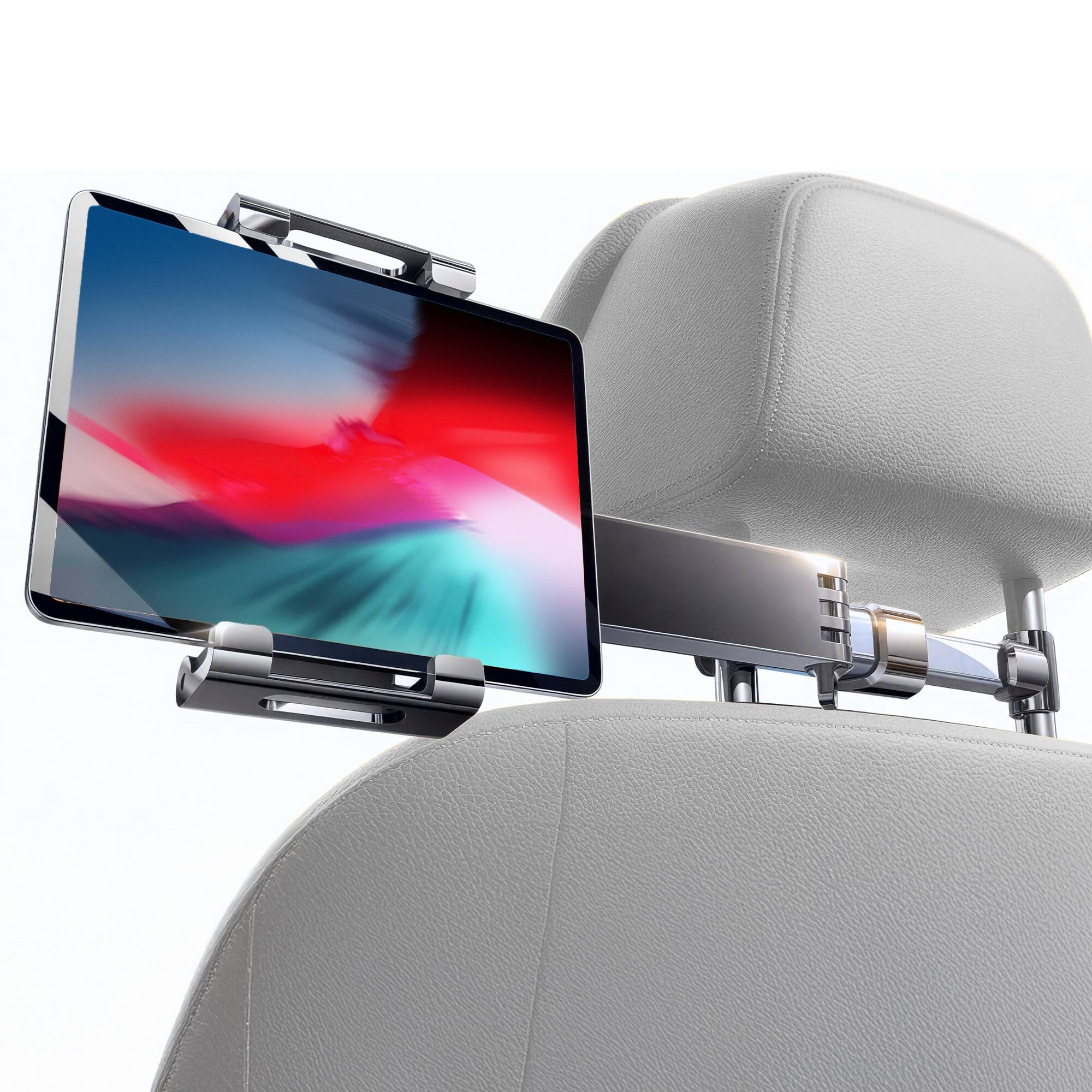 Front. Bracketron - Bracketron TekGrip XL Tablet Headrest Mount – 360° Rotation and Extension Arm - Black.