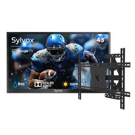 Bundle - Sylvox - 43" Outdoor TV with TV Mount, 1000nits Google Smart TV, IP56 Waterproof Partial Sun Outside TV(Deck Pro3.0)