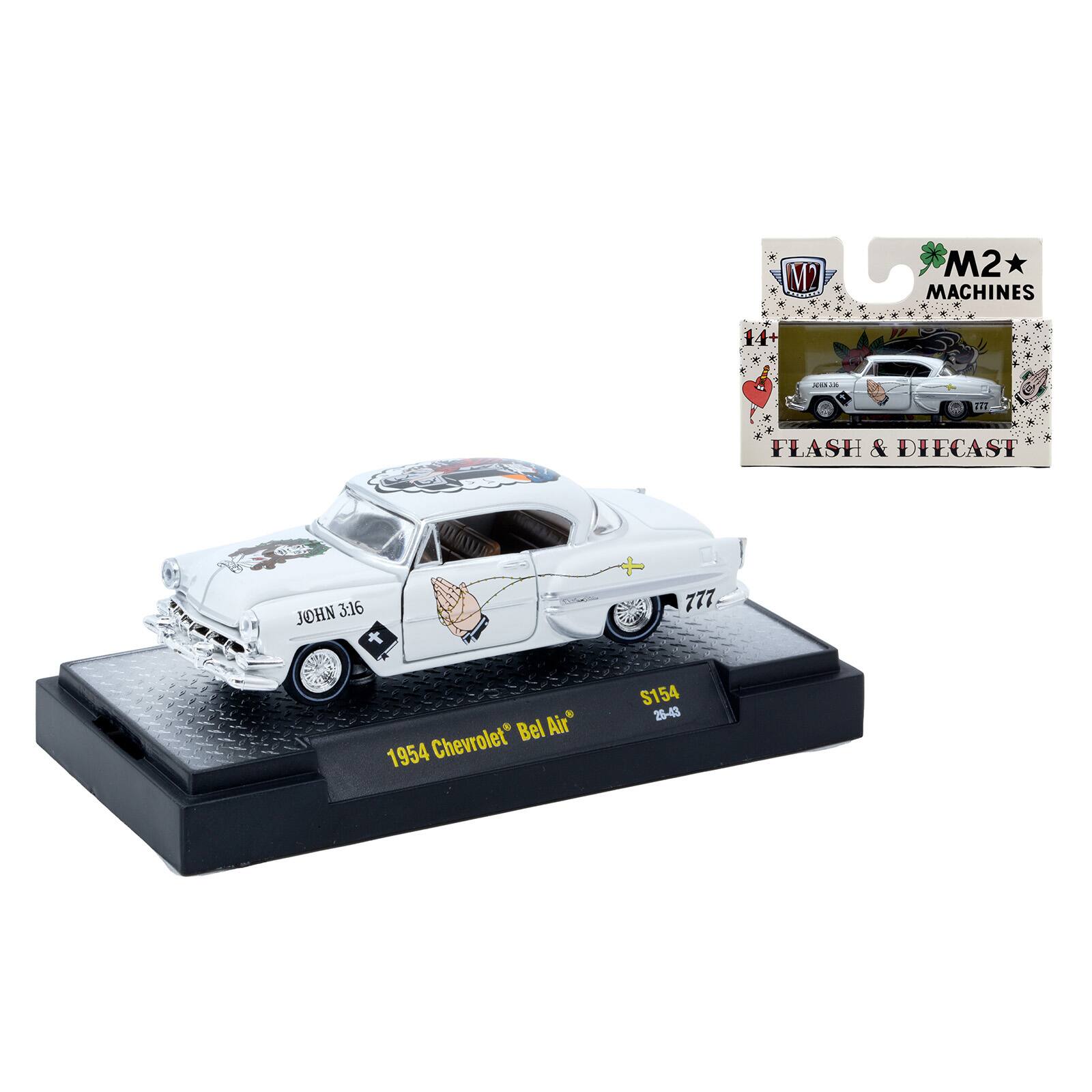 M2 MACHINES  
FLASH & DIECAST  
JOHN 3:16  
1954 Chevrolet Bel Air  
S154  
26-43