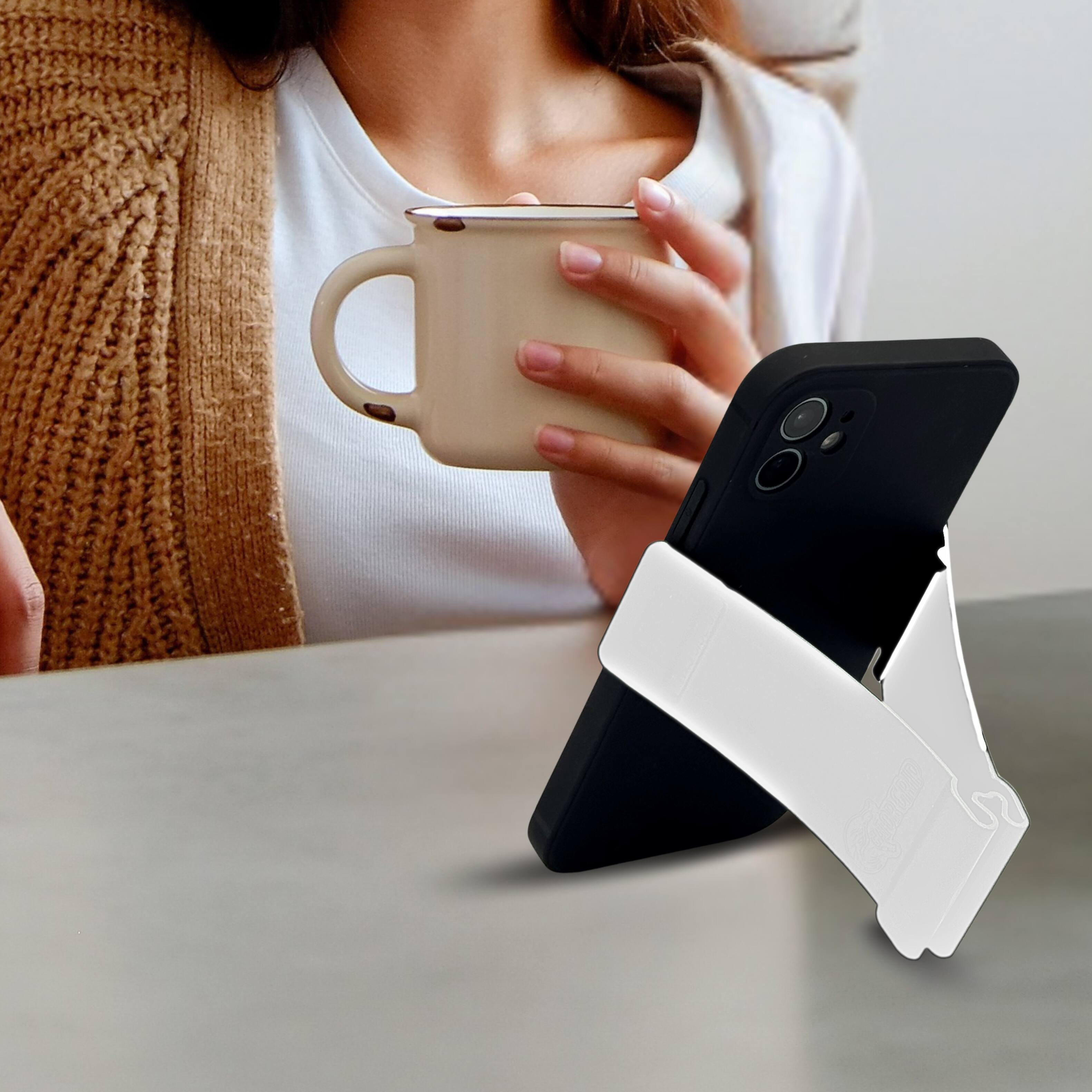 Back. GoBrands - GatorGrip Phone Stand - White.