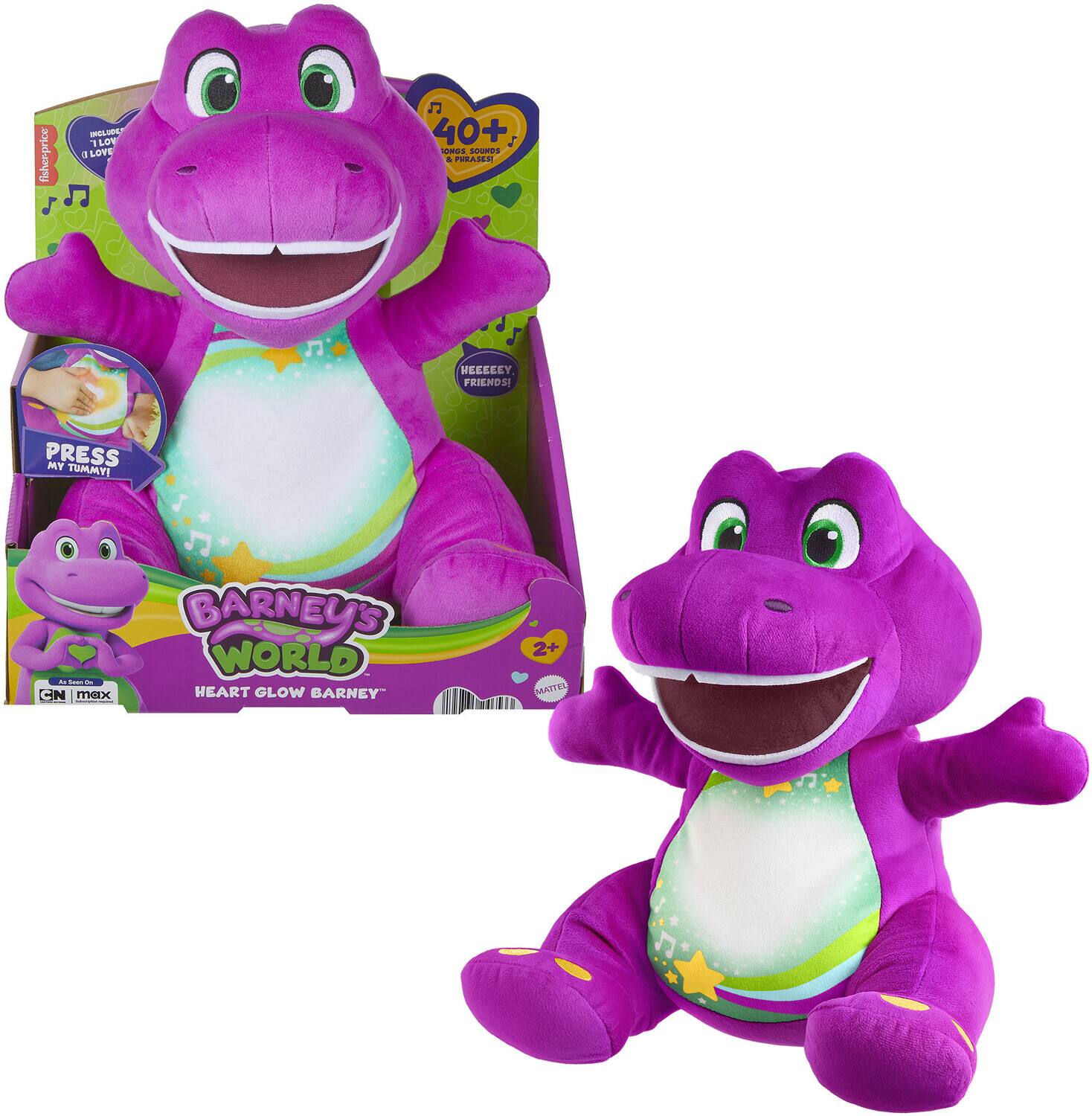 Fisher Price - Barney's world: Heart Glow Barney Plush - COLLECTABLES - Multicolor