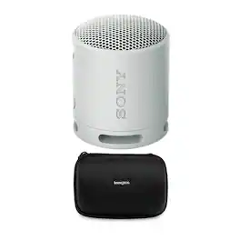 Sony - SRS-XB100 Wireless Bluetooth Portable Speaker (Gray) with Case Bundle - White