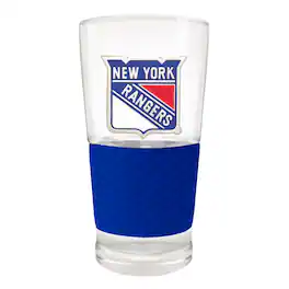 Great American Products - New York Rangers 22oz. Pilsner Glass with Silicone Grip - Blue