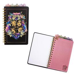 Silver Buffalo - Harry Potter Hogwarts Crests 5-Tab Spiral Notebook Journal - Black