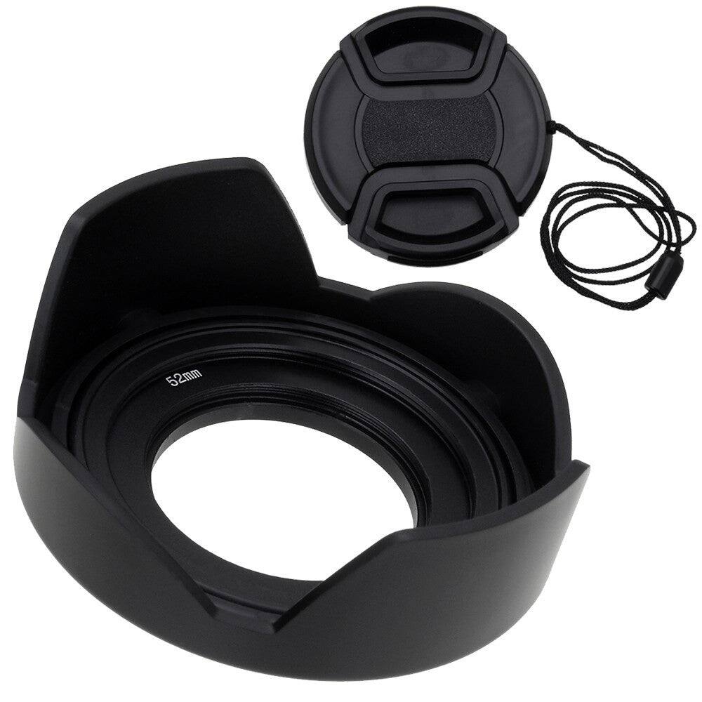 Front. Fotodiox - Reversible Lens Hood Kit with Cap - 40mm Reversible Tulip Flower Hood w/Cap - Black.