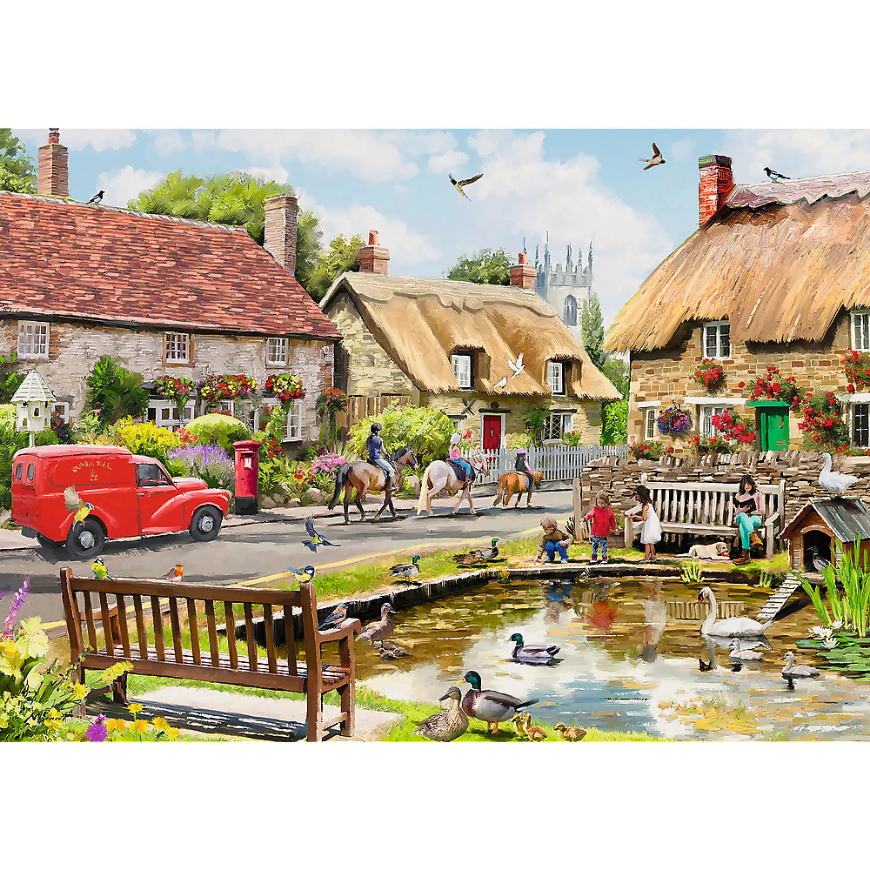 Alt View 1. Trefl - Trefl Premium Plus 1000 Piece Puzzle - Summer in the Village.
