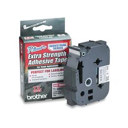 Brother - P-Touch TZES951 0.94 in. x 26.2 ft. TZ Extra-Strength Adhesive Laminated Labeling Tape - Black on - Matte Silver