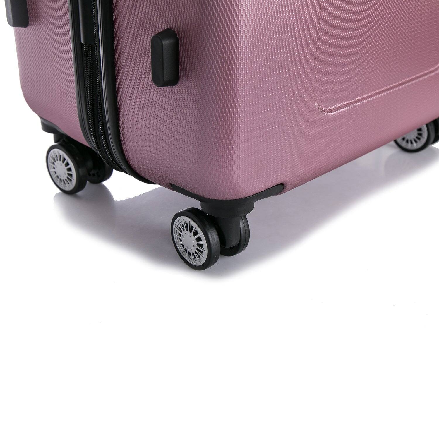Alt View 4. DUKAP - Crypto Lightweight Hardside Spinner Luggage 20" carry-on - ROSE GOLD.