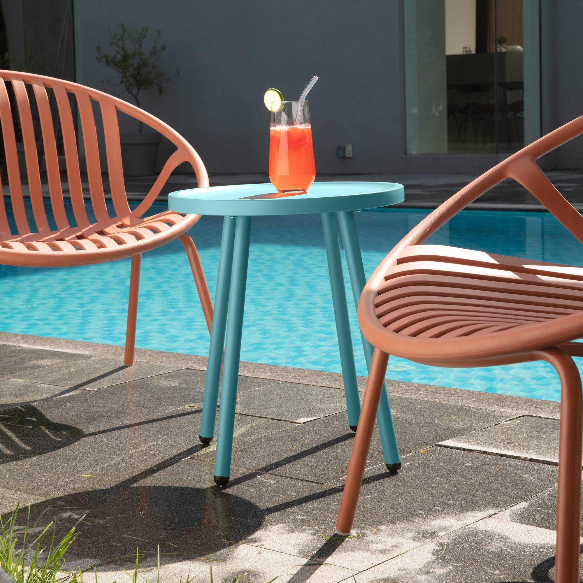 Alt View 1. Werph - Werph End Table Living Room Side Table - Blue.