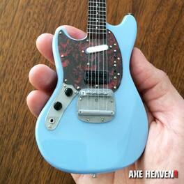 Axe Heaven - Kurt Cobain - Fender Mustang Sonic Blue Mini Guitar Replica Collectible - Collectibles - Multicolor