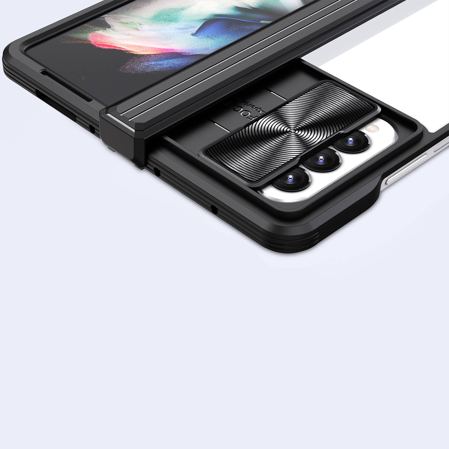 Alt View 14. SaharaCase - Full Body Case for Samsung Samsung Galaxy Z Fold4 - Black.