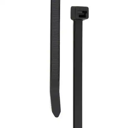 Front. Grizzly Supply - 8" 120lb Light Heavy-Duty Cable Tie 15/bag - Black.