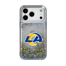 Keyscaper - NFL - Los Angeles Rams Linen Logo iPhone Glitter Case - 14 - Multicolor