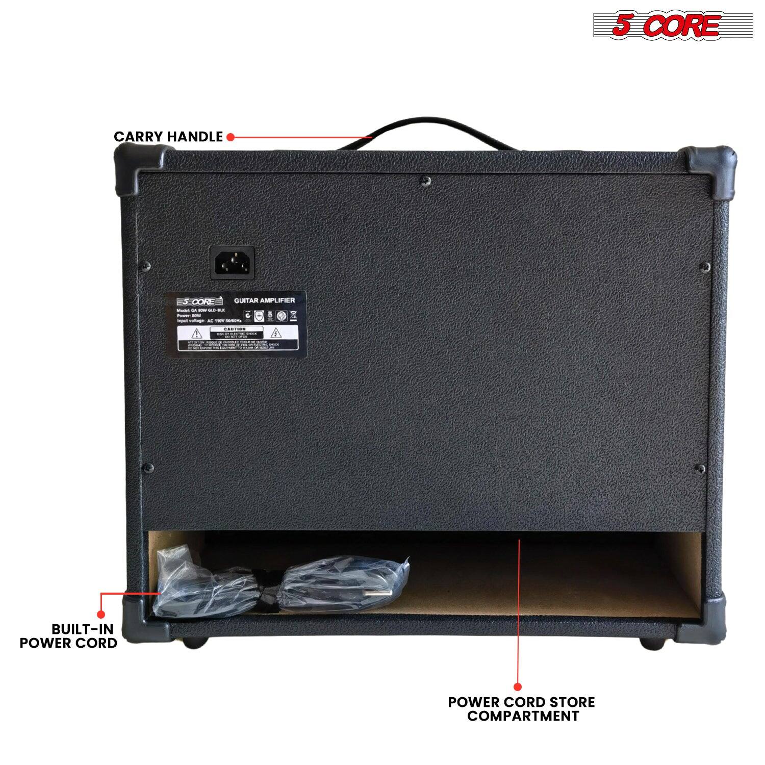 5 CORE

CARRY HANDLE

BUILT-IN POWER CORD

POWER CORD STORE COMPARTMENT