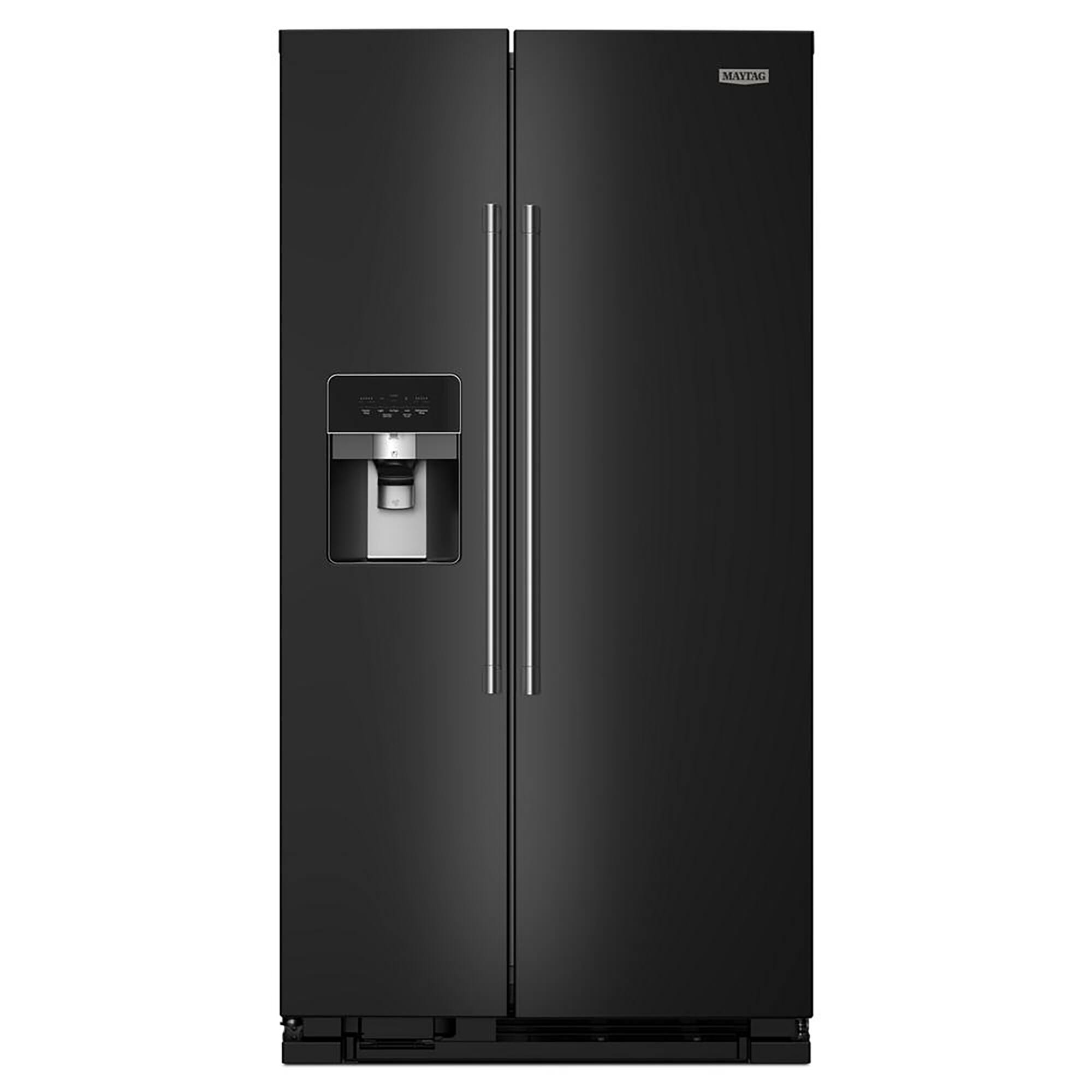 Maytag - 25 Cu. Ft. Side-by-Side Refrigerator with Gallon Door Bins - Black