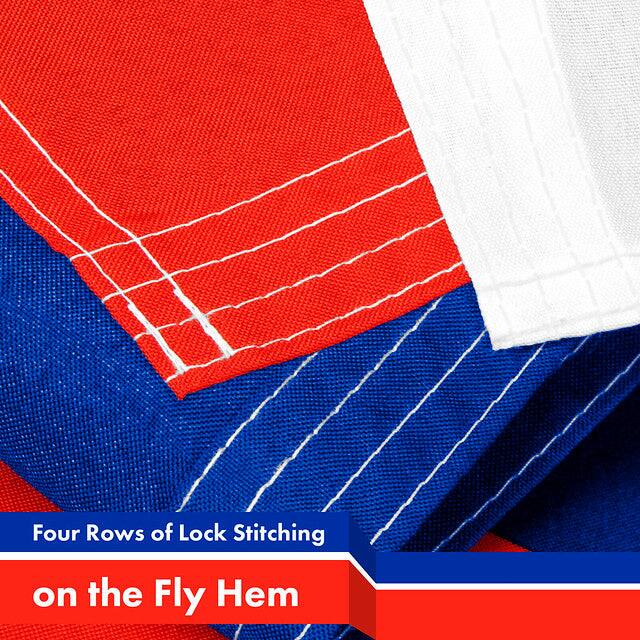 Four Rows of Lock Stitching on the Fly Hem