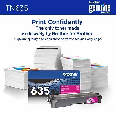 brother TN635 genuine INK & TONER

Print Confidently

The only toner made exclusively by Brother for Brother.

Superior quality and consistent performance on every page.

brother at your side

635 TN635M