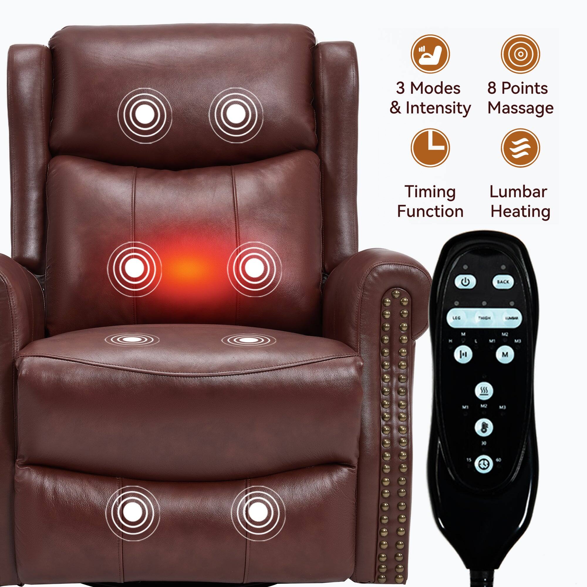 3 Modes & Intensity  
8 Points Massage  
Timing Function  
Lumbar Heating
