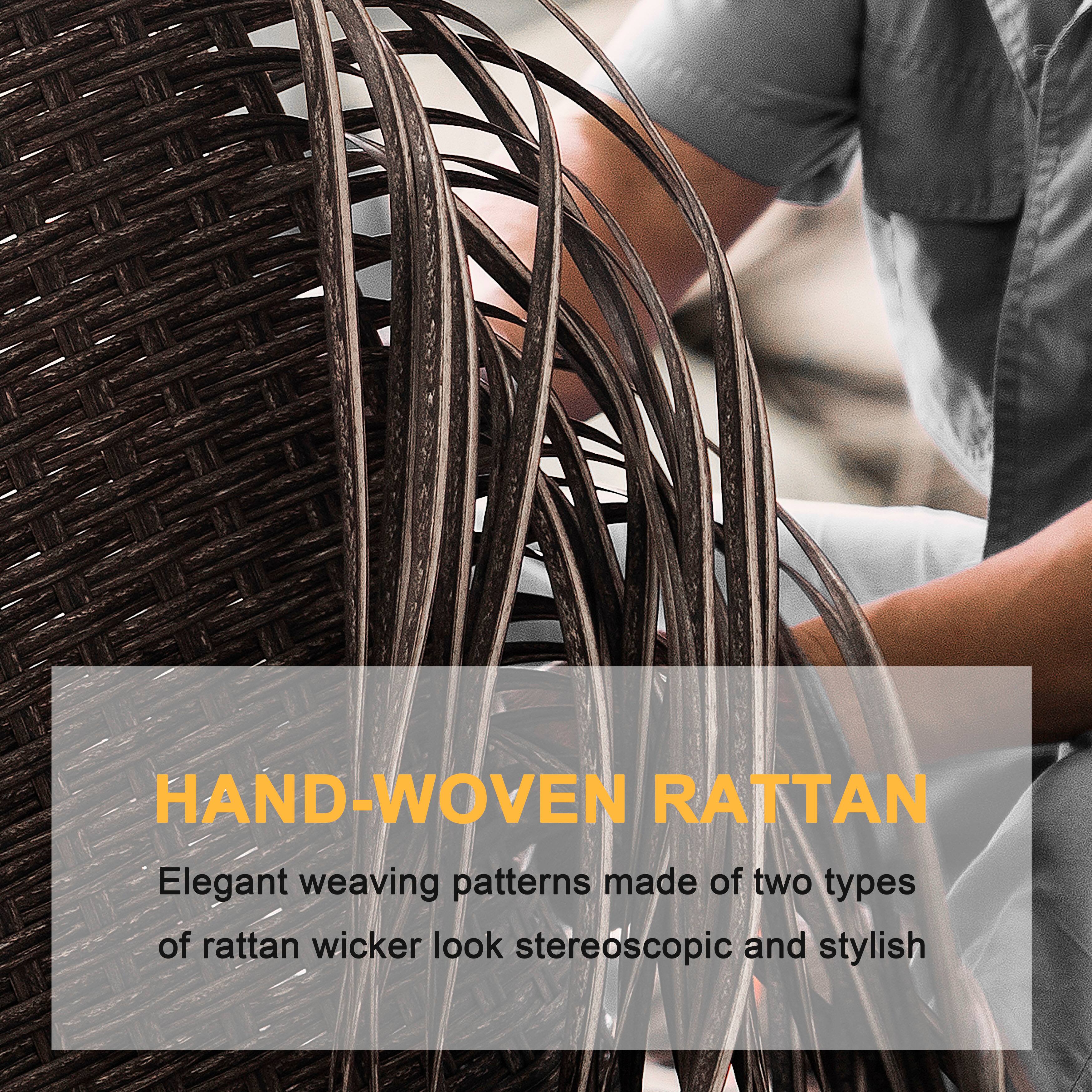 HAND-WOVEN RATTAN

Elegant weaving patterns made of two types of rattan wicker look stereoscopic and stylish
