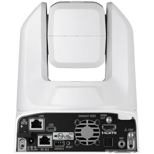 LAN  
EXHAUST VENT  
HDMI OUT  
USB  
POE  
GND HDMI MIC  
DC IN 24V RS-422  
RESET  
SERVICE