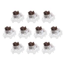 Unique Bargains - 10pcs Keyboard Switches (3-Pin 45gf) Dustproof Pre-Lubed Tactile Linear Switch Replacement for MX Mechanical Keyboard - Brown