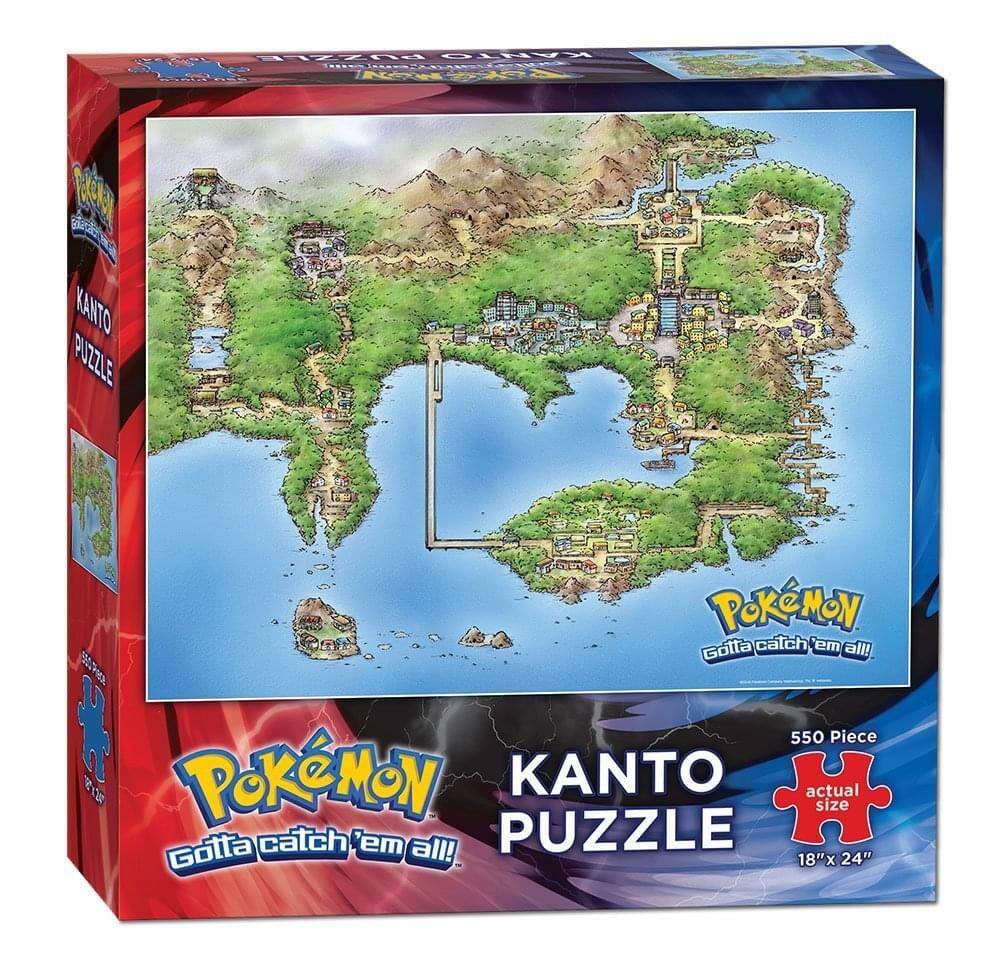4170d KANTO NH BA KANTO PUZZLE Pokémon Gotta catch 'em all! Pe. 550 Piece Pokémon KANTO actual size Gotta catch 'em all! PUZZLE 18"x 24"
