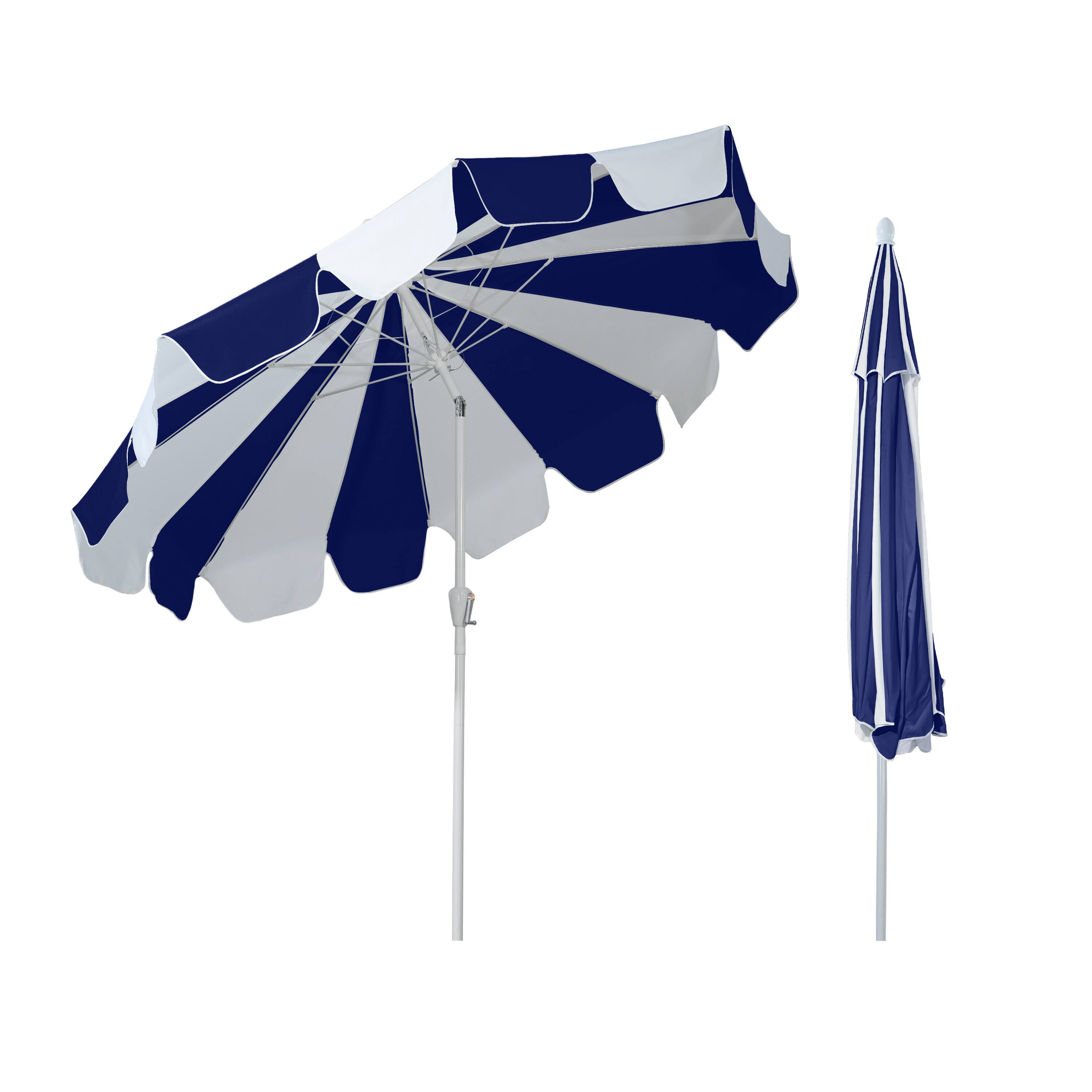Angle. Mondawe - 10 ft. Pagoda Patio Umbrella with Crank Lift and Tilt Adjustable - Navy Blue.