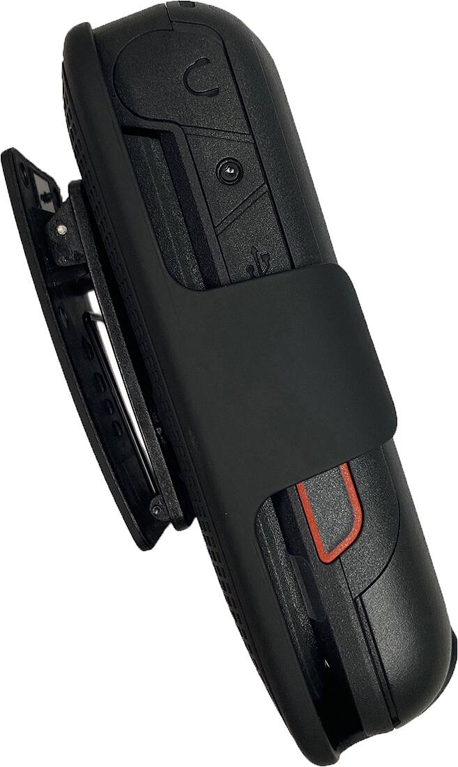 Alt View 3. Nakedcellphone - Belt Clip Slider Holder Case with Stand for XP3plus Phone (XP3900) - Black.