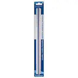 Staedtler - Mars 12" Plastic Engineer Ruler, (987 18-34BK) - White