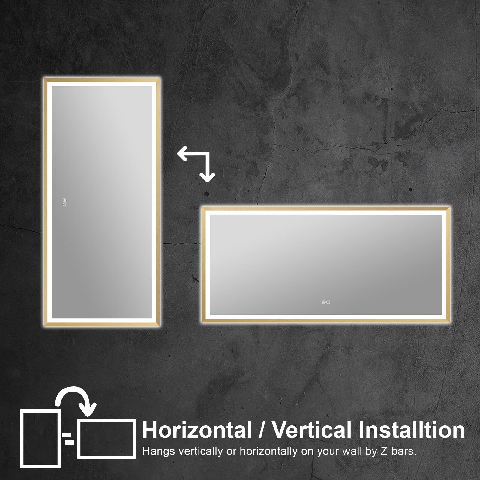80 N Horizontal / Vertical Installation  
Hangs vertically or horizontally on your wall by Z-bars.